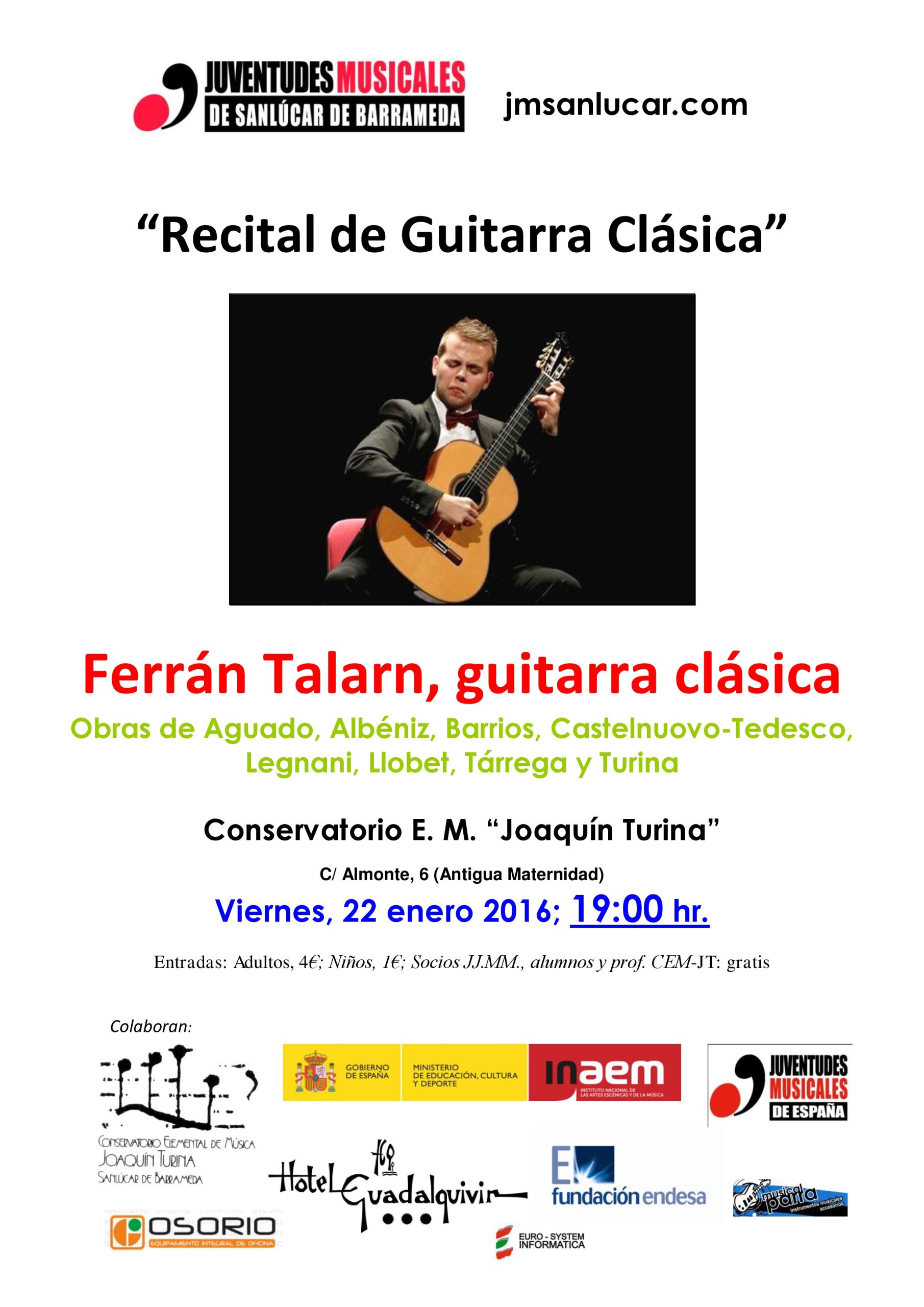 RECITAL GUITARRA CLÁSICA: Ferran Talarn