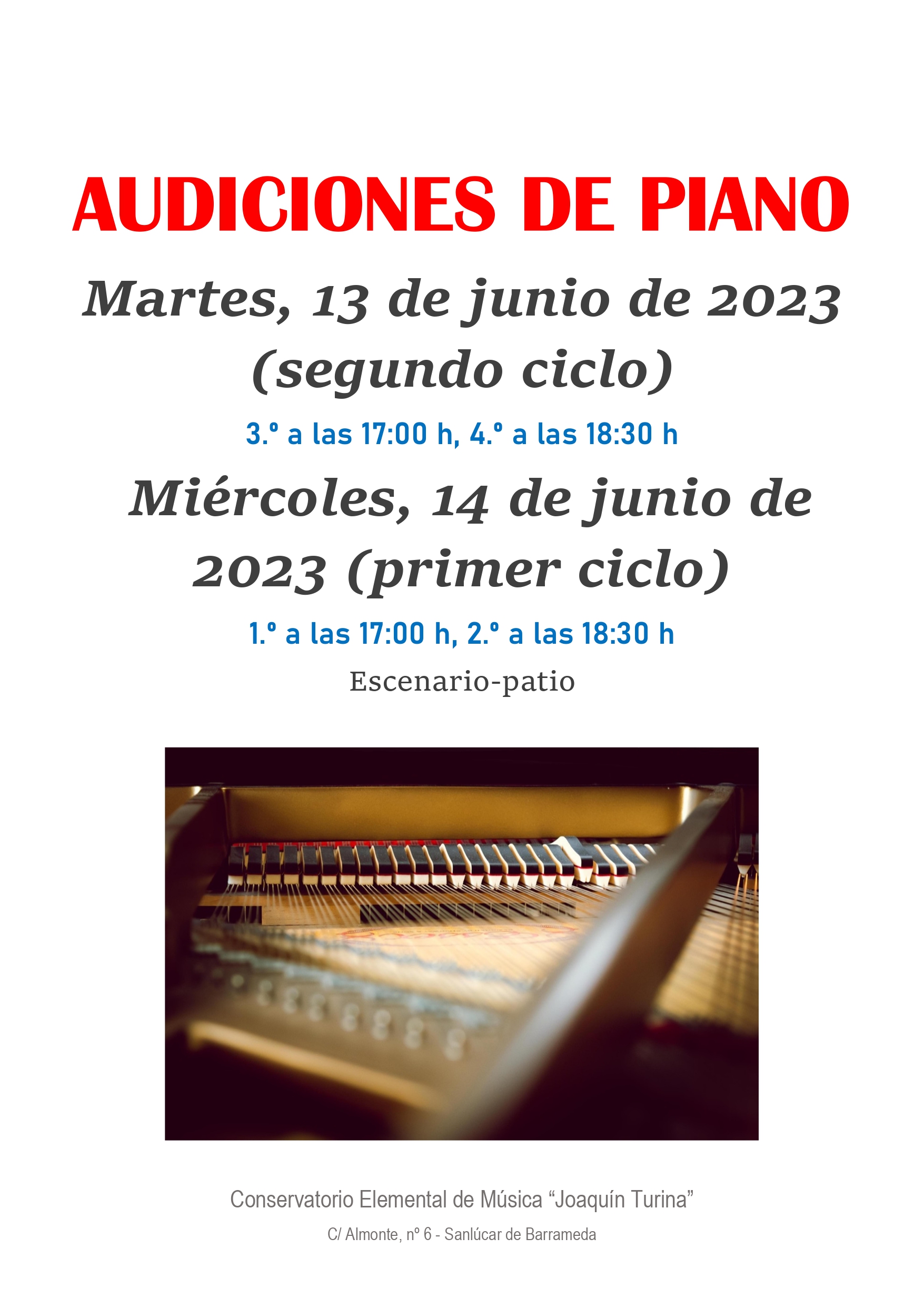 AUDICIONES DE PIANO